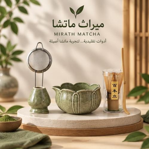 ماتشا + ادواتها كاملة