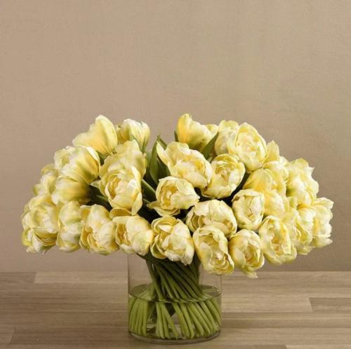 Artificial Hudrangea Arrangement in Glass - 70790