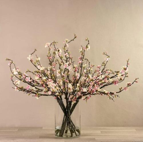 ARTIFICIAL BLOSSOM ARRANGEMENT IN GLASS VASE - 706...
