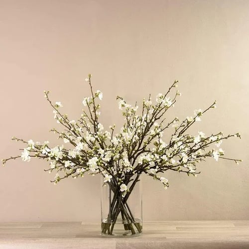 Artificial Blossom Arrangement in Glass Vase - 713...