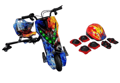 سكوتر درفت كهربائي كبير + ادوات سلامة