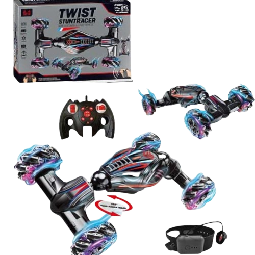 لعبة سيارة سباق بهلوانية مع جهاز تحكم عن بعد