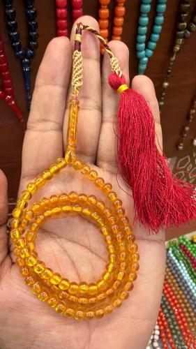 سبحة ساندلوس الماني اصفر شفاف