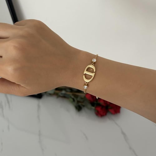 اسوارة من ديور ذهبي مطفي