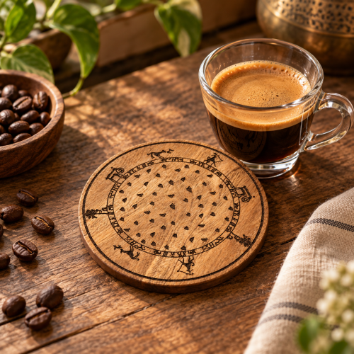 عِكمة – قاعدة أكواب خشبية