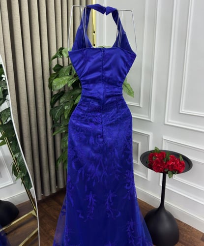 فستان أميرة الكوبالت