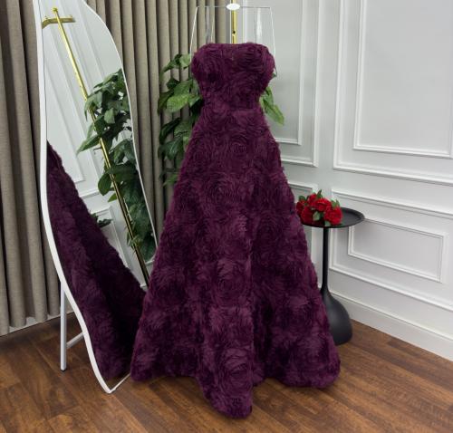 فستان أمواج الأرجوان