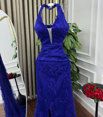 فستان أميرة الكوبالت