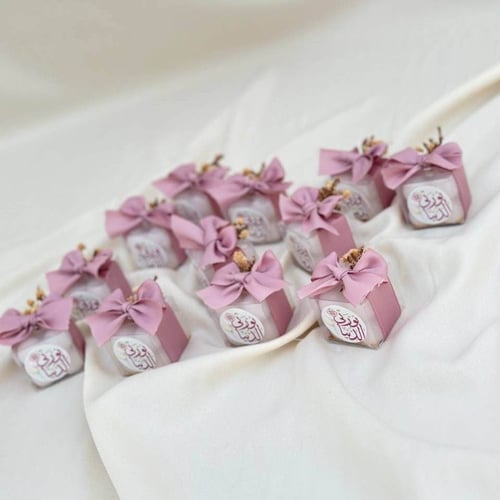 توزيعات مواليد بنات - توزيعات شمع بابلز 12 حبة