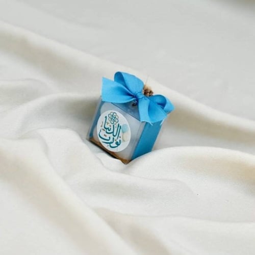 توزيعات مواليد أولاد - توزيعات شمع بابلز 12 حبة