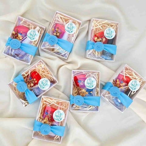 توزيعات مواليد أولاد - توزيعات مناكير ومرطب 12 حبة