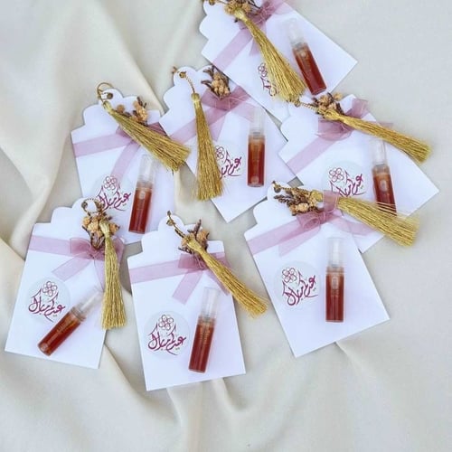 توزيعات العيد بالاسم - توزيعات عود بخاخ - 12 حبة