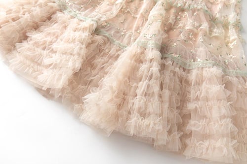 فستان سهرة وردي