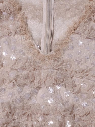 فستان تل مطرز