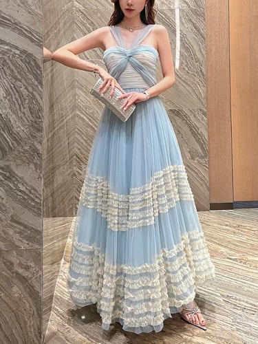 فستان سهرة شبكي