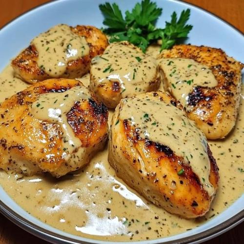دجاج بالكريمة