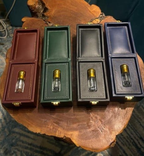 شنطة جلد +ربع تولة مسك