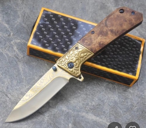 سكين دمشقية مذهبة