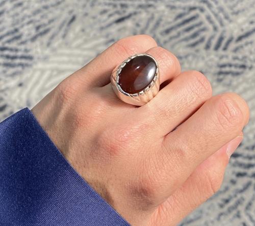 خاتم عقيق كبدي