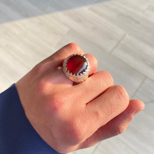 خاتم عقيق احمر