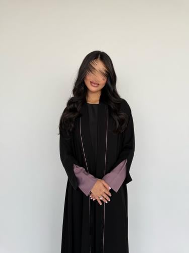 عباية قماش كريب لمياء نص كلوش