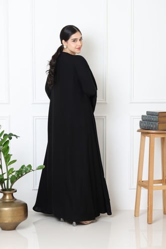 عباية كريب صالونا دبل كلوش