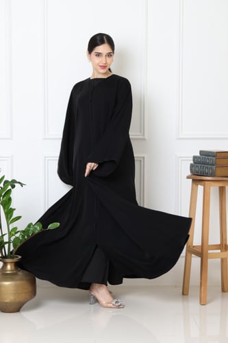 عباية كريب صالونا دبل كلوش