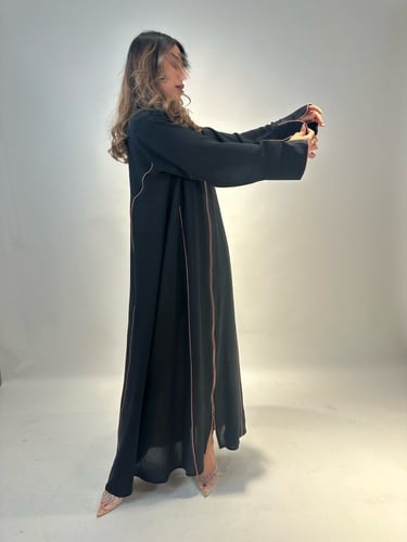 عباية كريب مغسول سحاب