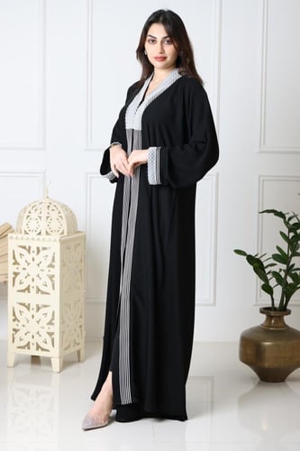 عباية حرير اسود