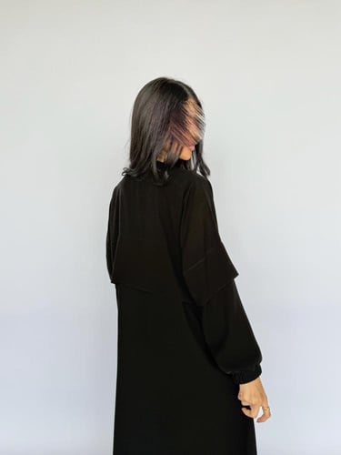 عباية كريب ملكي سحاب