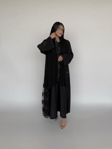 عباية قماش كريب انترنت كوري نص كلوش