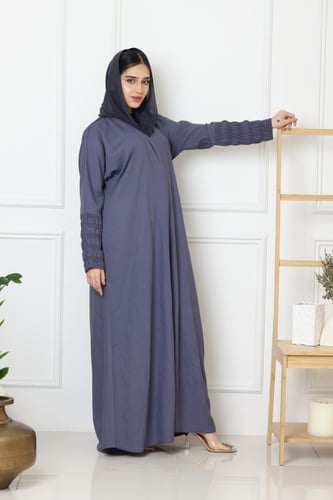 عباية ارجوان كريب ربع كلوش