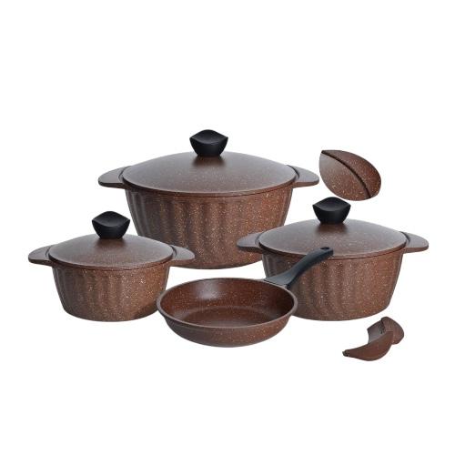 طقم قدور طبخ من الألومنيوم