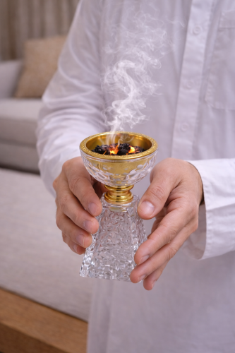 Luxury crystal incense burner for daily use in the majlis