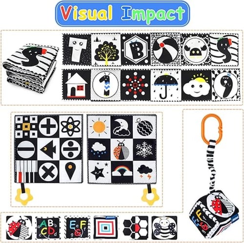 كتاب تعليمي مصنوع من القماش يساعد في تحفيز النمو ا...