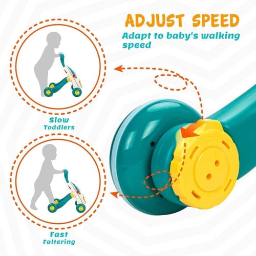مشاية للأطفال 2 في 1 مع مقبض عمر 6-24 شهر