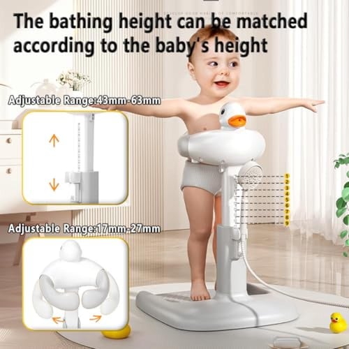 حامل استحمام الطفل مع مقعد وقاعدة مضادة للانزلاق