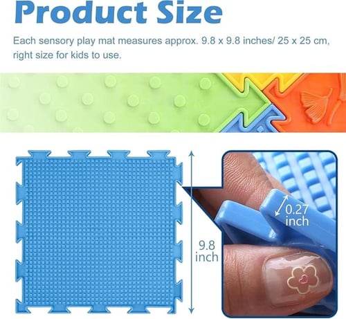 سجادات حسية للاطفال المصابين بالتوحد مكونة من 12 ق...