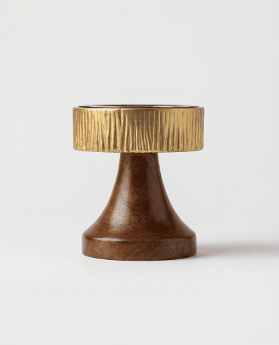 مبخرة حَلِيّة – خشب وطوق ذهبي | Remember Me