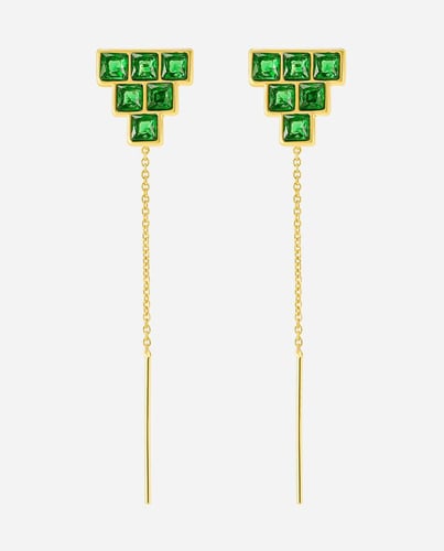 شُرفة – أقراط ذهبية مستوحاة من العمارة النجدية | R...