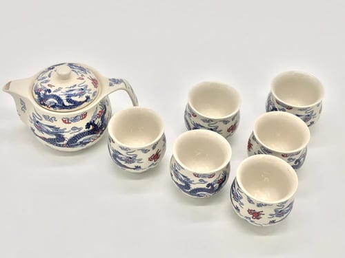 طقم للشاي مكون من 8 قطع الاكواب دبل تحفظ الحرارة م...