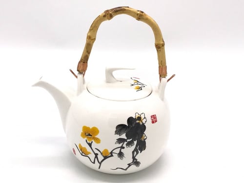 طقم للشاي مكون من 8 قطع رسم يدوي الاكواب دبل تحفظ...