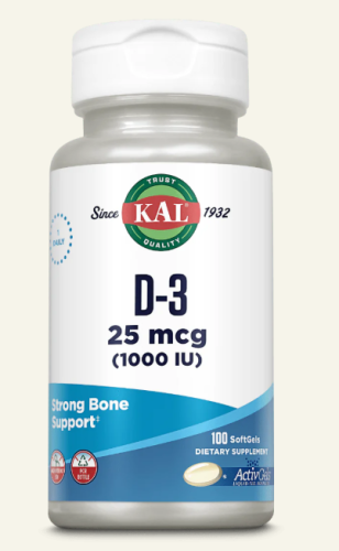 D-3 25 mcg (1000 IU) ActivGels™ SofgelsD-3 25 mcg...