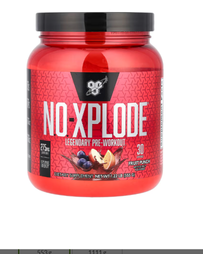 BSN, N.O.-XPLODE®, Legendary Pre-Workout, Fruit Punch, 1.22 lbs (555 g)