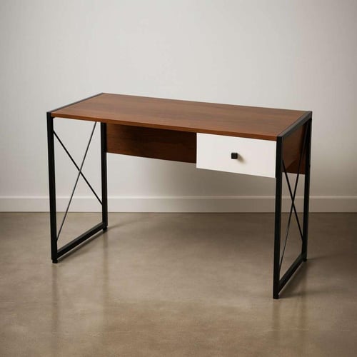 مكتب دراسي بتصميم بسيط مميز - 1 ادراج (لونين)