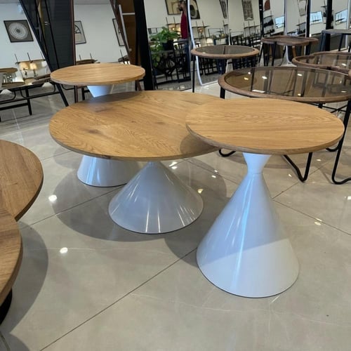 طقم طاولات قهوة مدورة