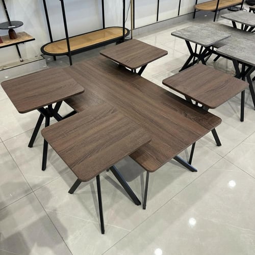 طقم طاولات قهوة طاولة مركزية مع 4 جانبية