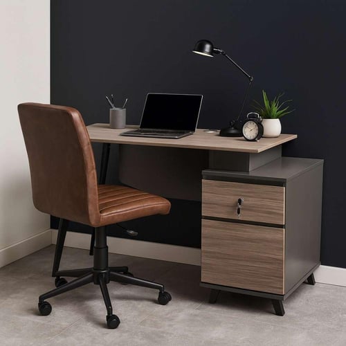 مكتب بتصميم و الوان عصرية - 2 ادراج (لونين)