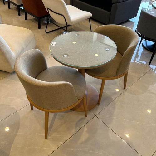 طقم جلسة خارجية طاولة مقهى مع كرسيين