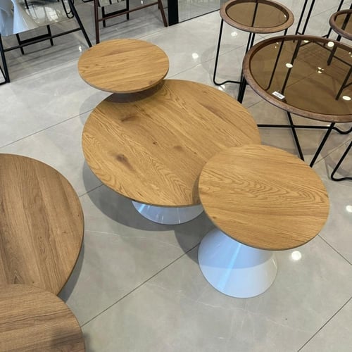طقم طاولات قهوة مدورة
